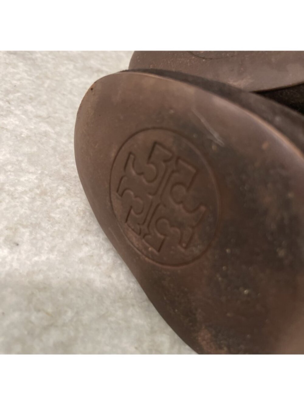 Tory Burch Belen Booties Womens 7.5 Brown Suede Ankle Stiletto Heels Booties - Picture 10 of 13